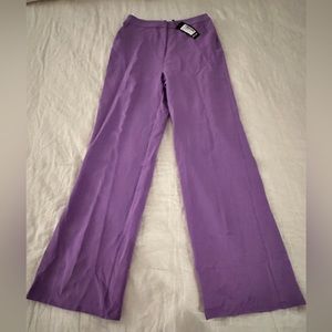 NWT Nasty Gal tailored, wide leg trousers in purple